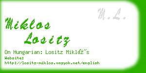 miklos lositz business card